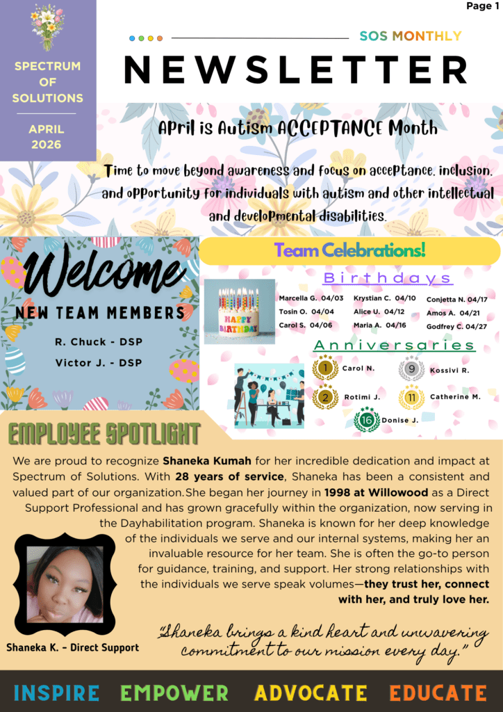 Empowering Spectrum of Solutions Newsletter | Updates, Events & Community Impact ✅